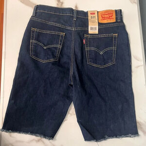 NWT 511 Men’s Levi’s slim cut off Jean shorts dark blue denim 20 reg W 30
